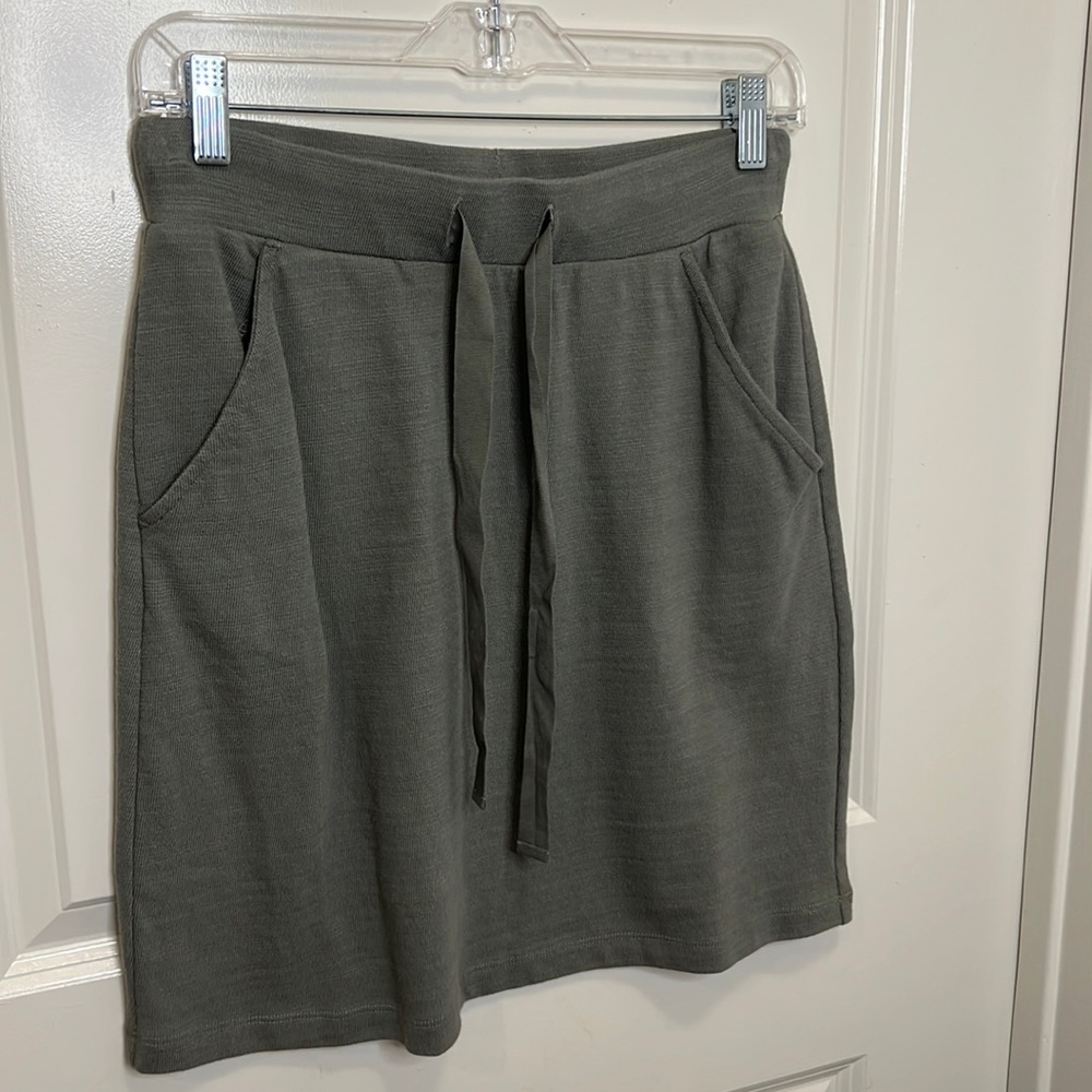 Drawstring lounge skirt